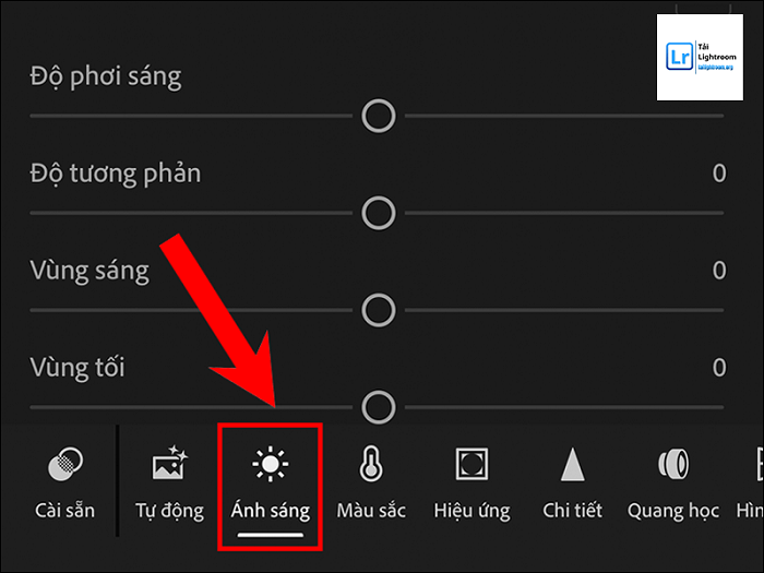 Chỉnh độ tối sáng